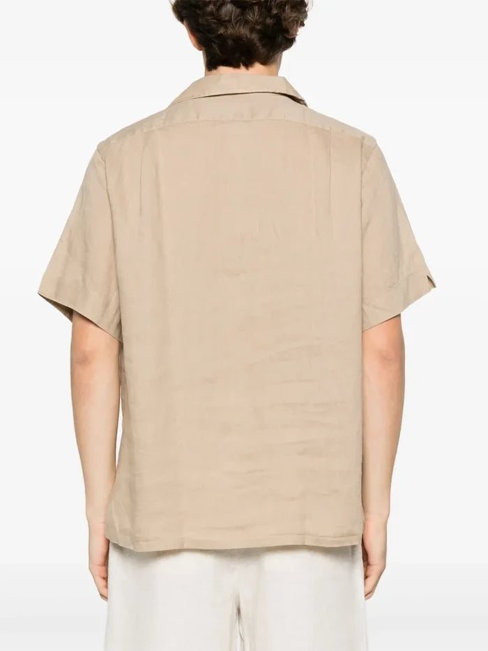 RALPH LAUREN Linen Classic Fit Shirt Beige - MAISONDEFASHION.COM