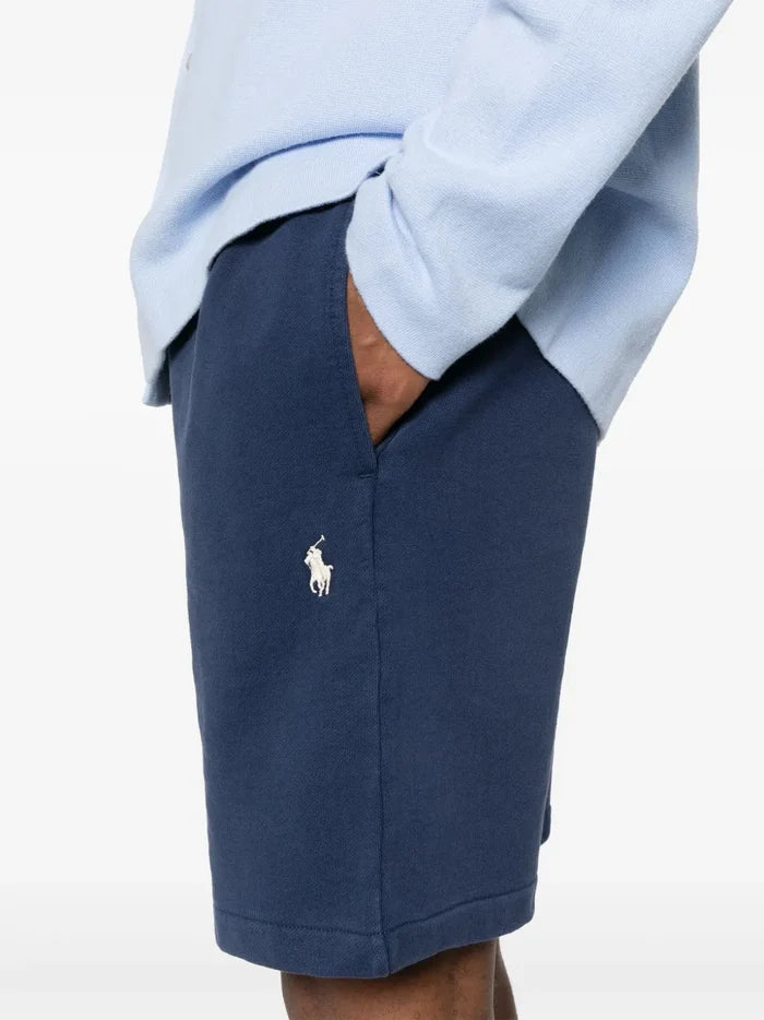RALPH LAUREN Logo Embroidered Drawstring Shorts Navy - MAISONDEFASHION.COM