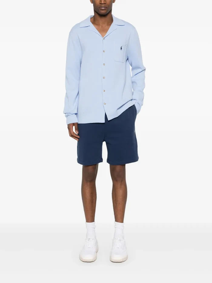 RALPH LAUREN Logo Embroidered Drawstring Shorts Navy - MAISONDEFASHION.COM