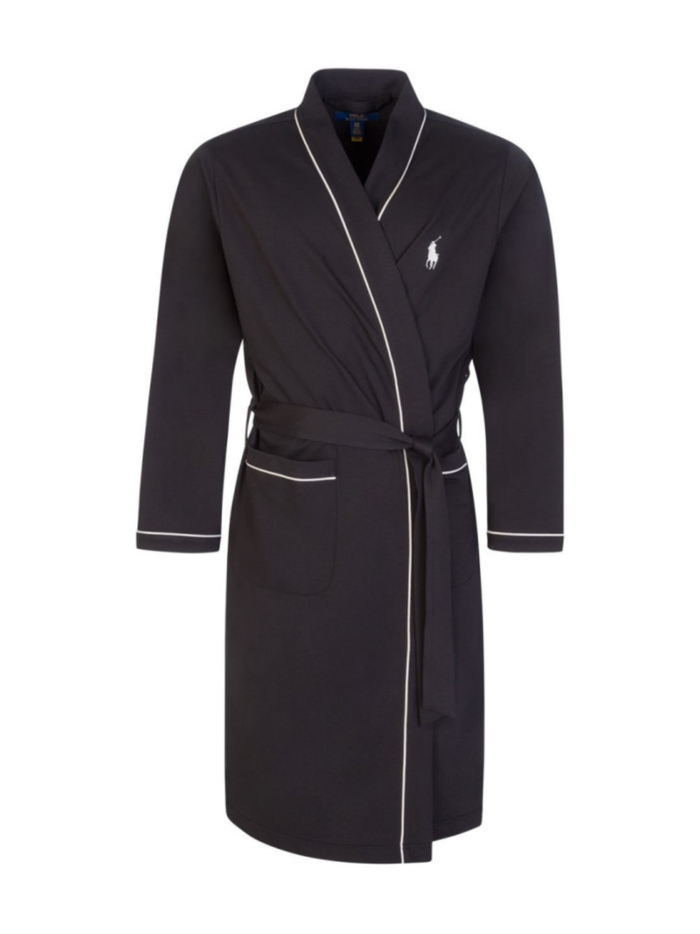 RALPH LAUREN Logo-print Robe Black