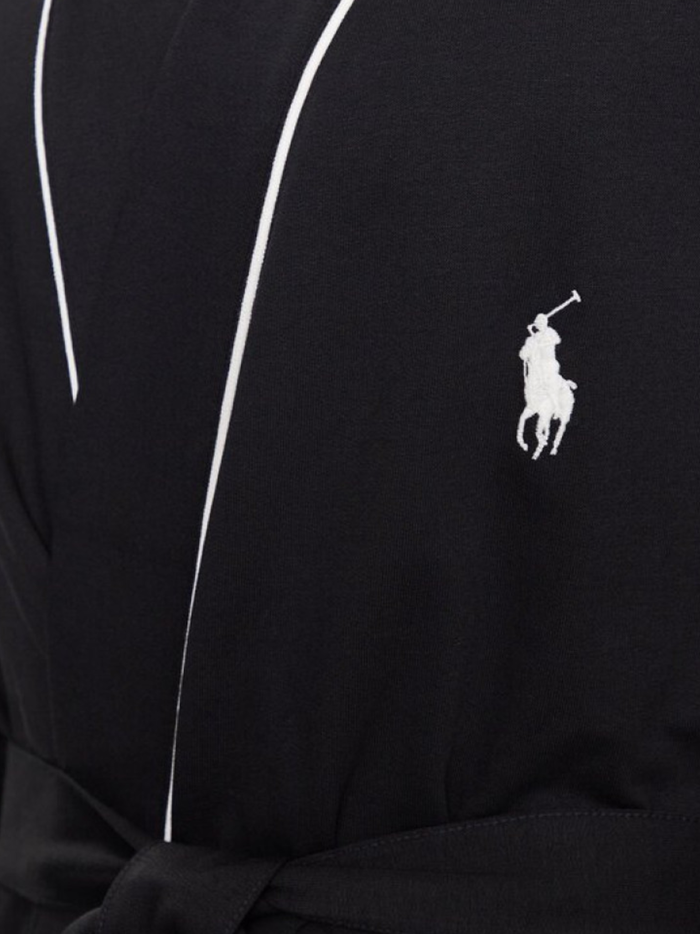 RALPH LAUREN Logo-print Robe Black