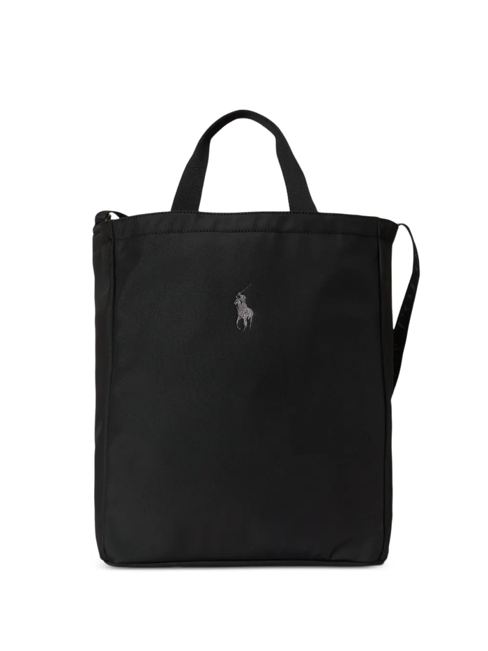 RALPH LAUREN Logo-Trim Shopper Tote Black