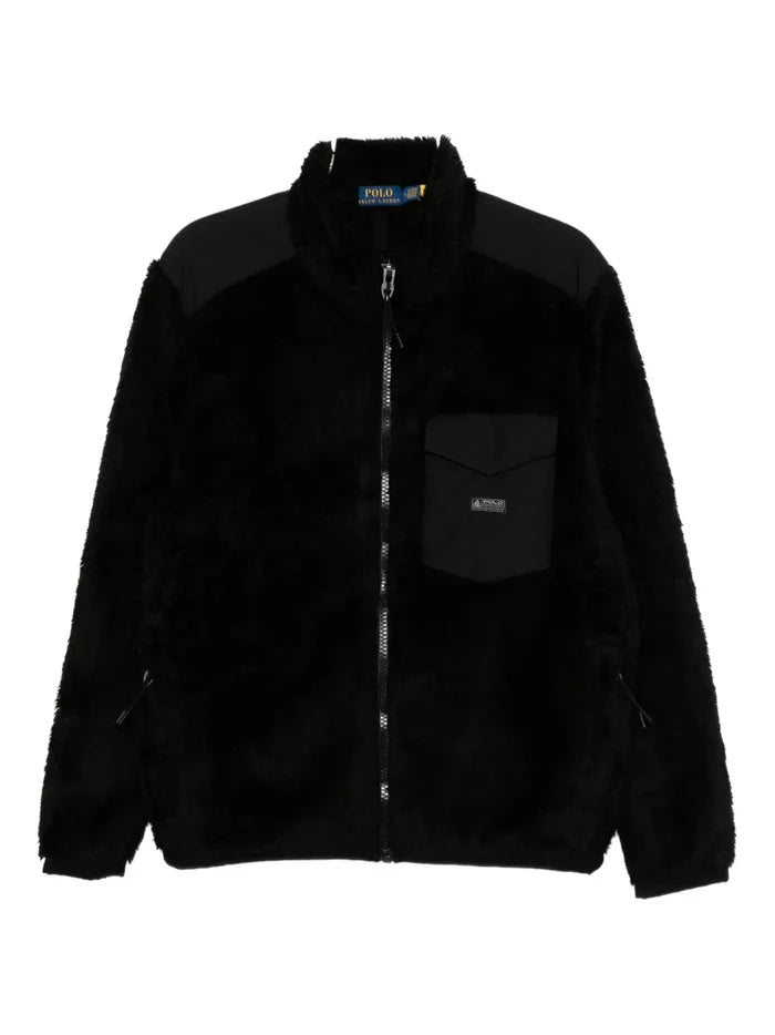 RALPH LAUREN Long Sleeved Full Zip Jacket Black - MAISONDEFASHION.COM