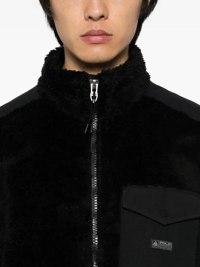 RALPH LAUREN Long Sleeved Full Zip Jacket Black - MAISONDEFASHION.COM