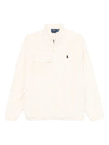 RALPH LAUREN Long Sleeved Full Zip Sweater Cream - MAISONDEFASHION.COM
