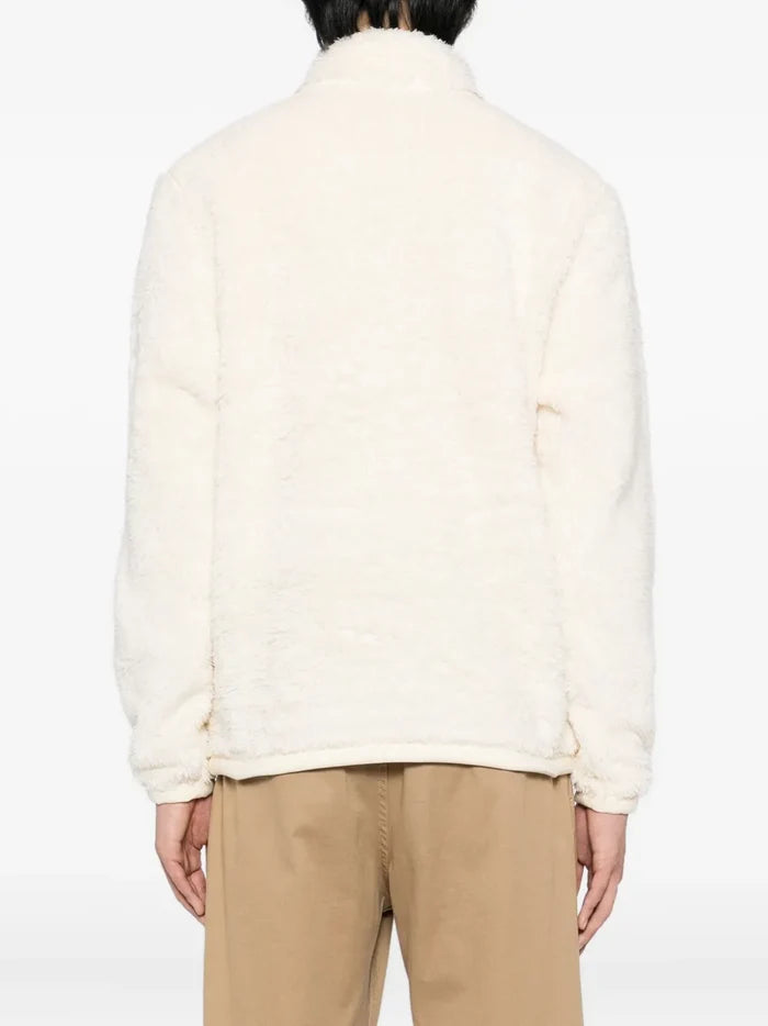 RALPH LAUREN Long Sleeved Full Zip Sweater Cream - MAISONDEFASHION.COM
