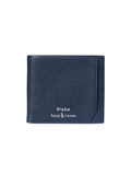 RALPH LAUREN Pebbled Leather Billfold Wallet Navy