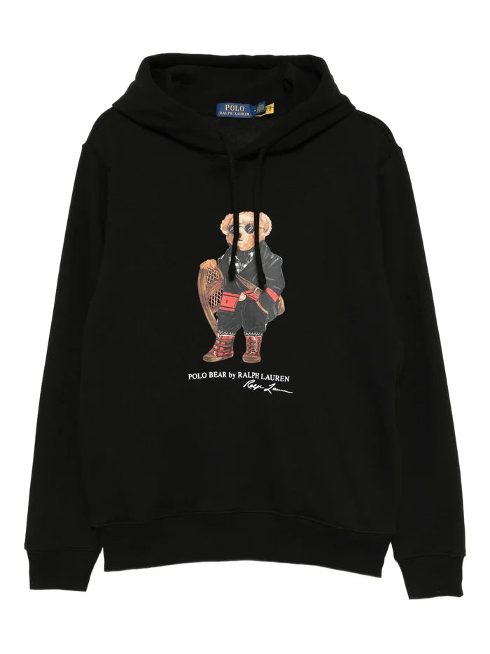 RALPH LAUREN Polo Bear Fleece Hoodie Black - MAISONDEFASHION.COM