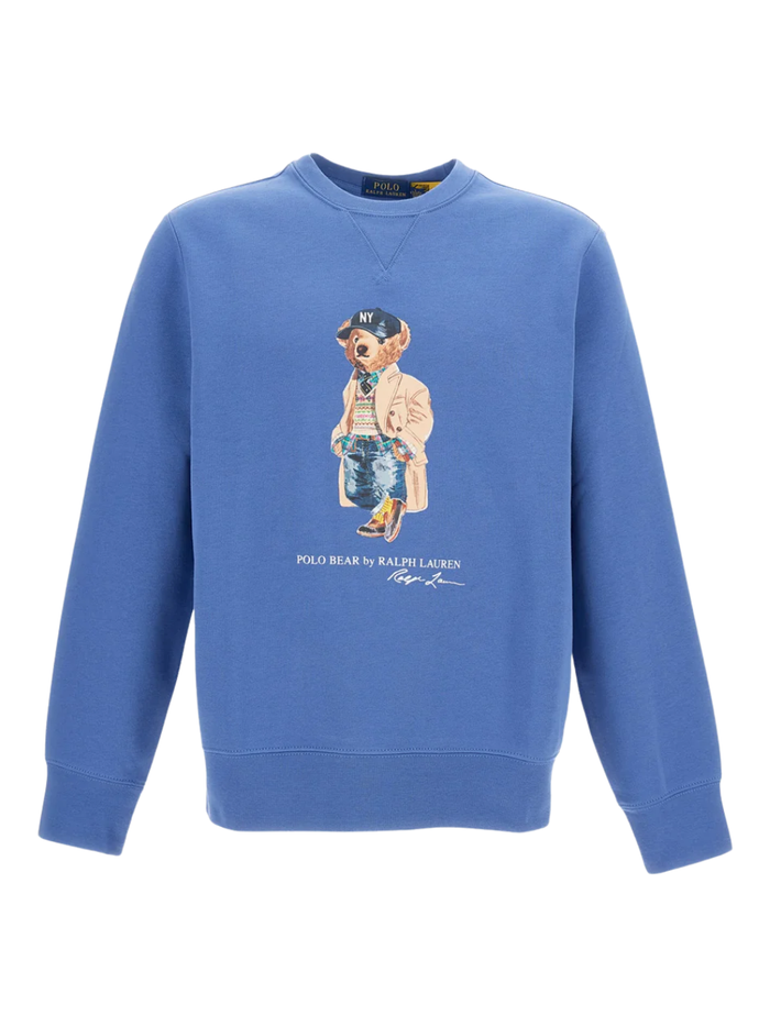 RALPH LAUREN Polo Bear Fleece Sweatshirt Bastille Blue