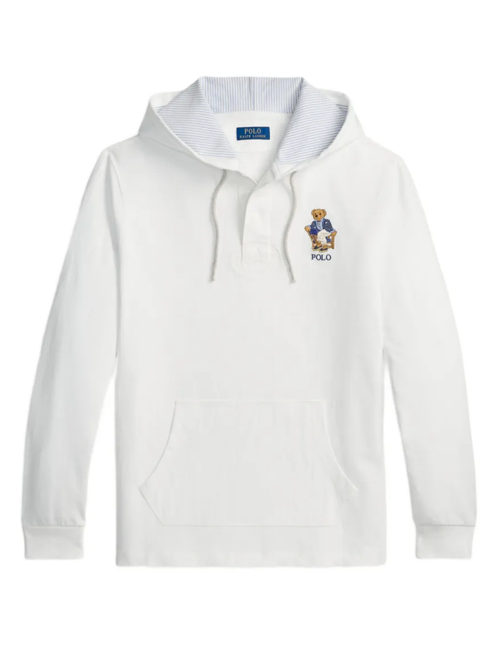 RALPH LAUREN Polo Bear Hooded Rugby Newport Bear-White