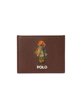 RALPH LAUREN Polo Bear Leather Card Case Chestnut