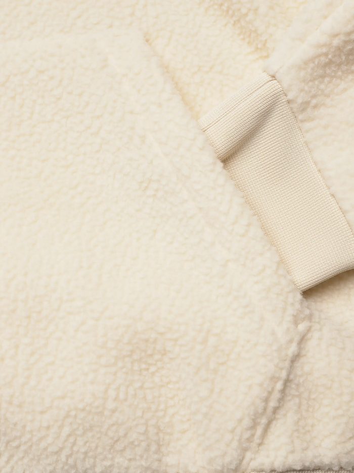 RALPH LAUREN Polo Pile Fleece Hoodie Cream - MAISONDEFASHION.COM