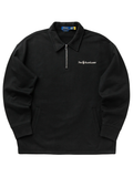 RALPH LAUREN Relaxed Fit Logo Fleece Sweatshirt Polo Black - MAISONDEFASHION.COM