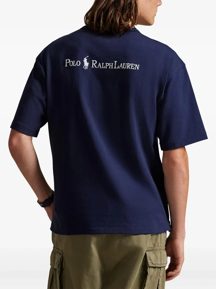 RALPH LAUREN Relaxed Fit Logo Jersey T-Shirt Navy - MAISONDEFASHION.COM