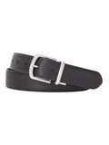 RALPH LAUREN Reversible Pebble Leather Belt Black/Navy - MAISONDEFASHION.COM