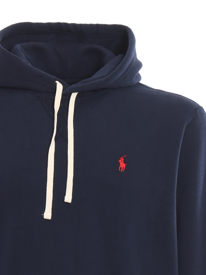 RALPH LAUREN RL Fleece Hoodie Cruise Navy - MAISONDEFASHION.COM