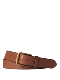 RALPH LAUREN Signature Pony Leather Belt Saddle - MAISONDEFASHION.COM
