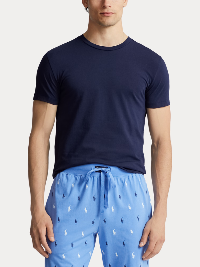 RALPH LAUREN Slim Crewneck 3-Pack T-shirts Crs Navy/Lt Navy/Elt - MAISONDEFASHION.COM