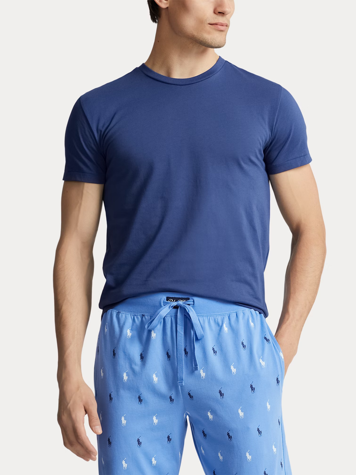 RALPH LAUREN Slim Crewneck 3-Pack T-shirts Crs Navy/Lt Navy/Elt - MAISONDEFASHION.COM