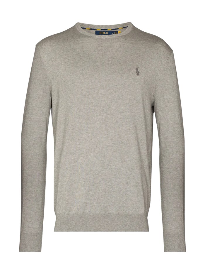 RALPH LAUREN Slim Fit Cotton Sweater Andover Heather
