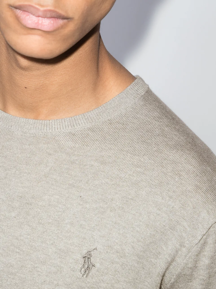 RALPH LAUREN Slim Fit Cotton Sweater Andover Heather