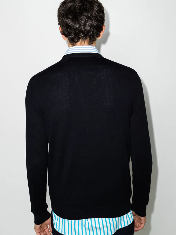 RALPH LAUREN Slim Fit Cotton Sweater Hunter Navy