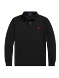RALPH LAUREN Slim Fit Mesh Long-Sleeve Polo Black - MAISONDEFASHION.COM