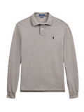 RALPH LAUREN Slim Fit Mesh Long-Sleeve Polo Canterbury Heather - MAISONDEFASHION.COM