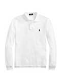 RALPH LAUREN Slim Fit Mesh Long-Sleeve Polo White - MAISONDEFASHION.COM