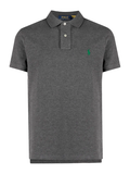 RALPH LAUREN Slim Fit Mesh Polo Shirt Barclay Heather - MAISONDEFASHION.COM