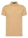 RALPH LAUREN Slim Fit Mesh Polo Shirt Medium Beige - MAISONDEFASHION.COM