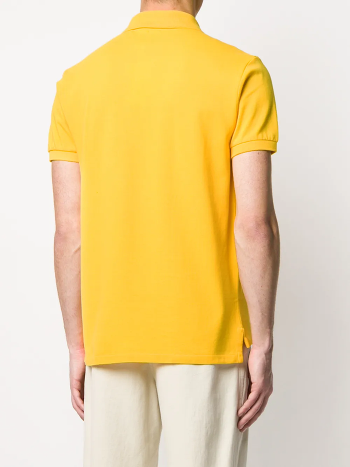 RALPH LAUREN Slim Fit Mesh Polo Shirt Yellow Fin - MAISONDEFASHION.COM