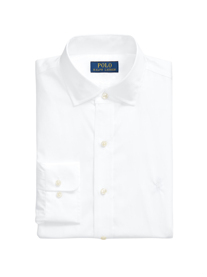 RALPH LAUREN Slim Fit Poplin Shirt White - MAISONDEFASHION.COM