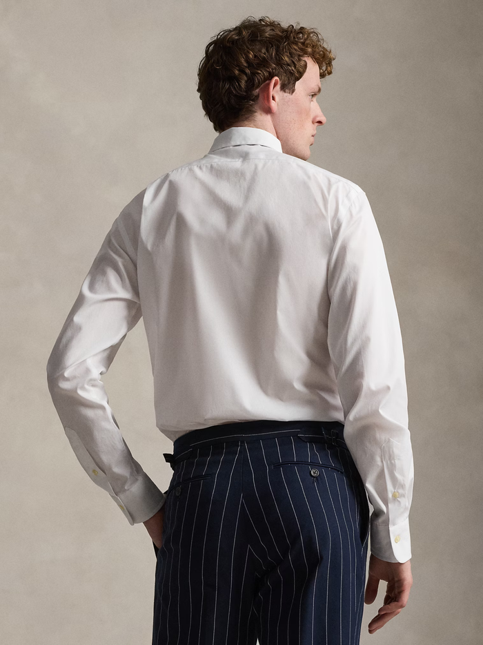 RALPH LAUREN Slim Fit Poplin Shirt White - MAISONDEFASHION.COM