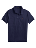RALPH LAUREN Slim Fit Soft-Touch Polo Shirt Refined Navy - MAISONDEFASHION.COM