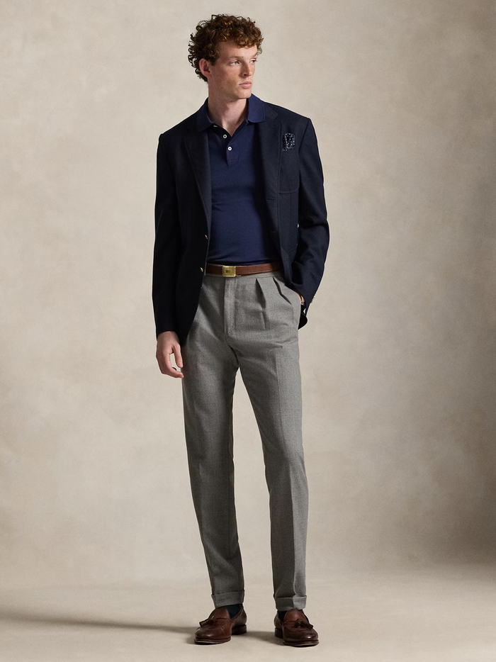 RALPH LAUREN Slim Fit Soft-Touch Polo Shirt Refined Navy - MAISONDEFASHION.COM