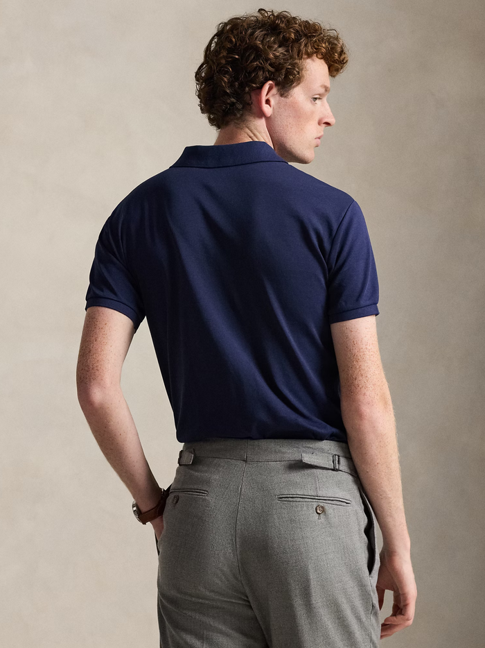 RALPH LAUREN Slim Fit Soft-Touch Polo Shirt Refined Navy - MAISONDEFASHION.COM