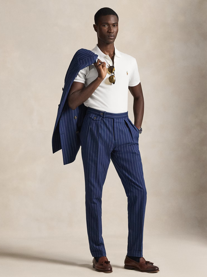 RALPH LAUREN Slim Fit Soft-Touch Polo Shirt White - MAISONDEFASHION.COM