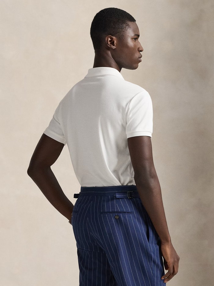 RALPH LAUREN Slim Fit Soft-Touch Polo Shirt White - MAISONDEFASHION.COM