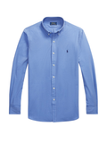 RALPH LAUREN Slim Fit Stretch End-On-End Shirt Blue End On End - MAISONDEFASHION.COM