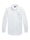 RALPH LAUREN Slim Fit Stretch Poplin Shirt White - MAISONDEFASHION.COM