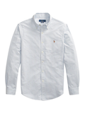 RALPH LAUREN Slim Fit Striped Oxford Shirt Blue/White - MAISONDEFASHION.COM