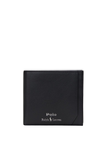 RALPH LAUREN Smooth Leather Billfold Coin Wallet Black - MAISONDEFASHION.COM