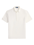 RALPH LAUREN Standard Fit Linen Piqué Polo Shirt Deckwash White