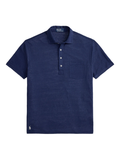 RALPH LAUREN Standard Fit Linen Piqué Polo Shirt Newport Navy