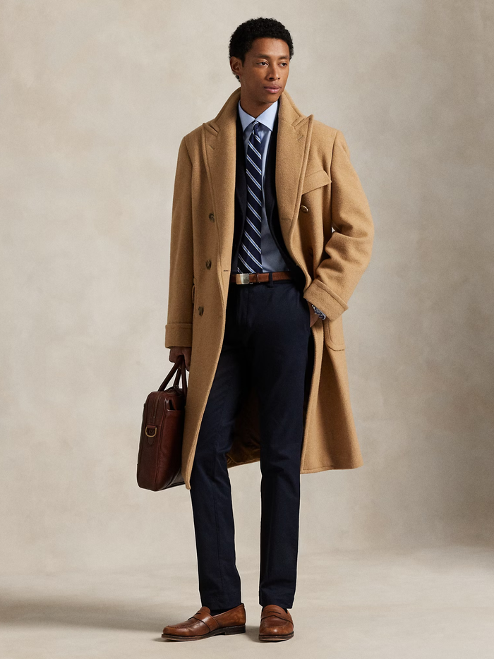 RALPH LAUREN Stretch Slim Fit Chino Trousers Aviator Navy - MAISONDEFASHION.COM