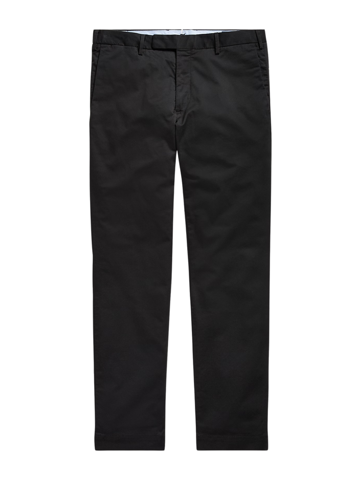 RALPH LAUREN Stretch Slim Fit Chino Trousers Black - MAISONDEFASHION.COM