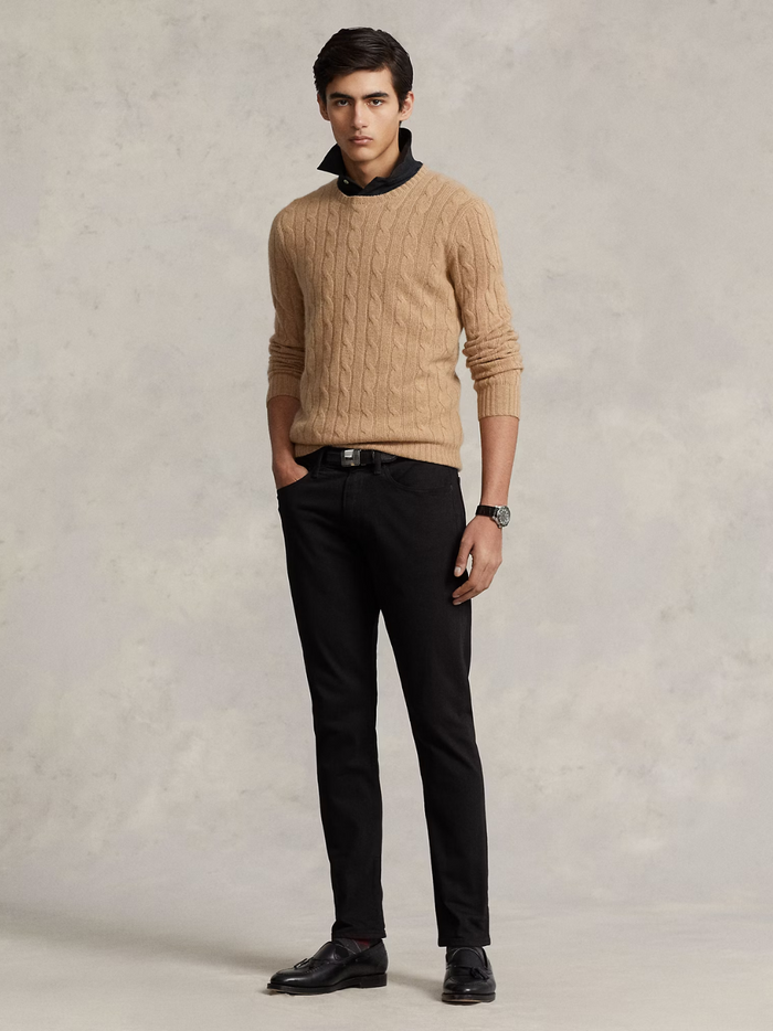 RALPH LAUREN Sullivan Slim Denim Jeans Black - MAISONDEFASHION.COM