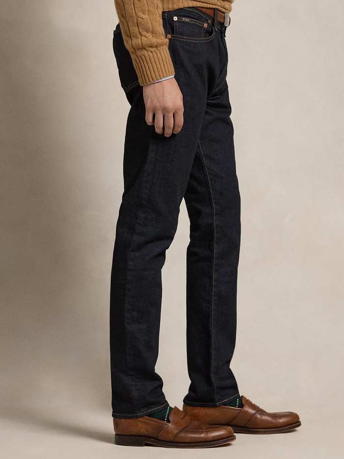 RALPH LAUREN Sullivan Slim Polo Pony Stretch Jeans Rinse Stretch Navy - MAISONDEFASHION.COM