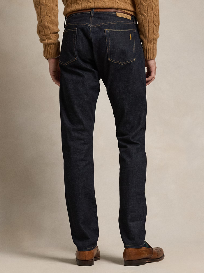 RALPH LAUREN Sullivan Slim Polo Pony Stretch Jeans Rinse Stretch Navy - MAISONDEFASHION.COM